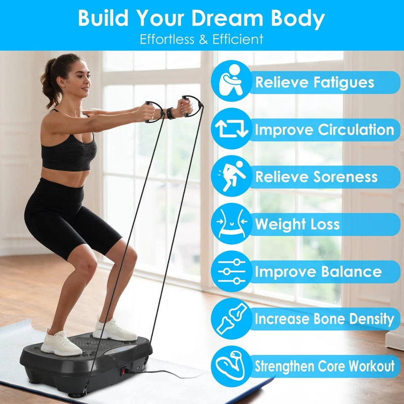 120-Speed Vibration Plate with Resistance Bands & Remote | USA Only