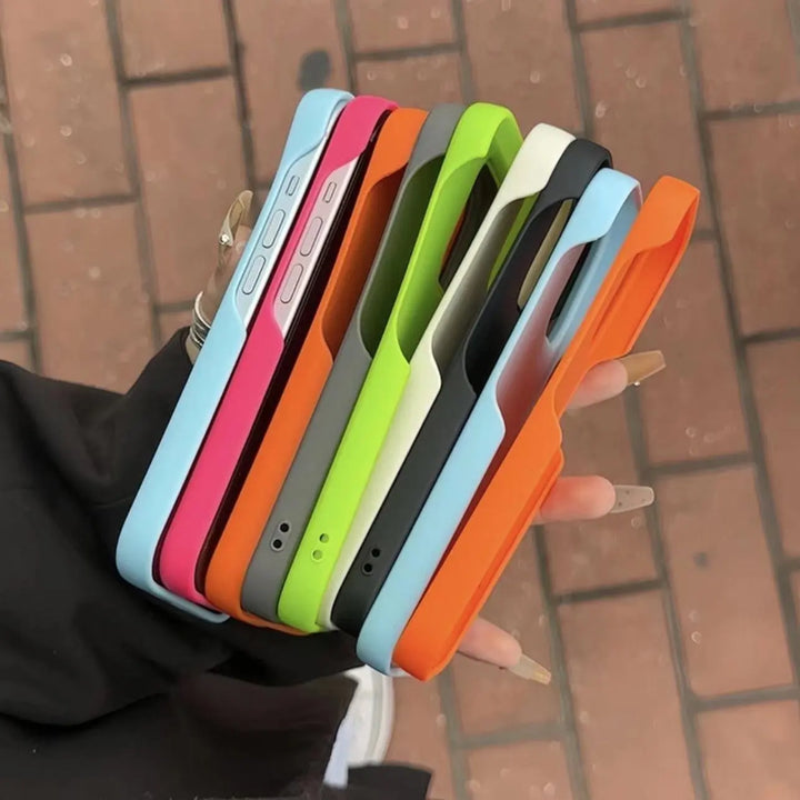 Frosted Silicone Half-Pack iPhone Case – Slim, Shock-Absorbent | iPhone 12 to 16 Pro Max | 6 Colors