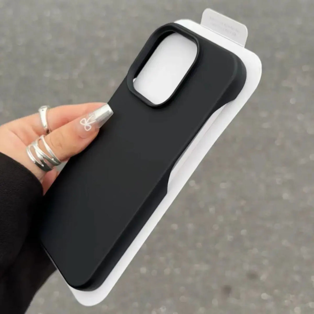 Frosted Silicone Half-Pack iPhone Case – Slim, Shock-Absorbent | iPhone 12 to 16 Pro Max | 6 Colors