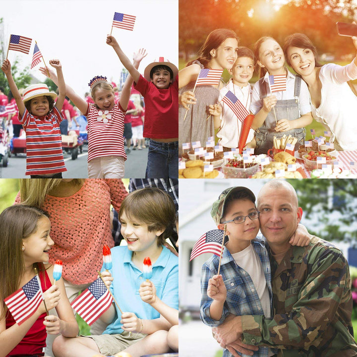 Kid holding USA flag
