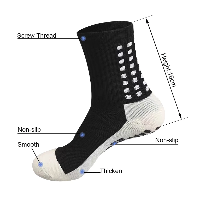 Anti-Slip Sports Grip Crew Socks – 3 Pairs | USA Only