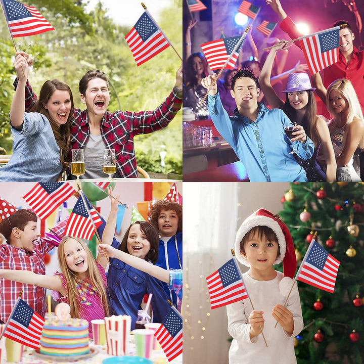 Kid holding USA flag