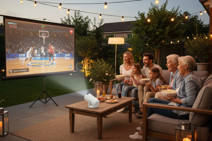 Portable Mini Projector – Family Gameday Patio Night