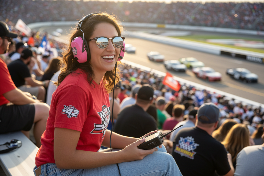 Race Day Electronics Pink Headset – Lifestyle